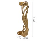 Handcrafted Design Brass Door Handle Pull (Peacock)