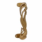 Handcrafted Design Brass Door Handle Pull (Peacock)