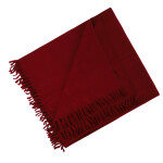 100% Woolen Meditation Shawl Blanket Wrap Oversize Scarf Stole- Burgundy Red