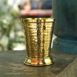 Brass Mint Julep Cup Goblet Tumbler Capacity-350 ML HAMMERED