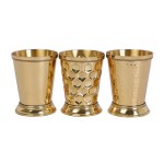 Brass Mint Julep Cup Goblet Tumbler Capacity-350 ML SET OF 3