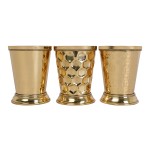 Brass Mint Julep Cup Goblet Tumbler Capacity-350 ML SET OF 3