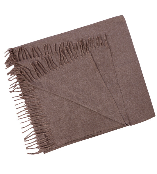 100% Woolen Meditation Shawl Blanket Wrap Oversize Scarf Stole- Dark Brown