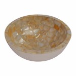 Mother of Pearl Bathroom Counter Top Accessory Bowl