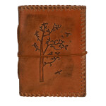 Genuine Leather Handmade Paper Diary Notebook Journal Size 5x7  Diary Planner Writing Notepad Pocket-TREE