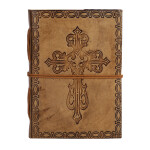 Genuine Leather Handmade Paper Diary Notebook Journal Size 5x7  Diary Planner Writing Notepad Pocket-CROSS