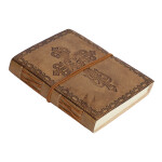 Genuine Leather Handmade Paper Diary Notebook Journal Size 5x7  Diary Planner Writing Notepad Pocket-CROSS