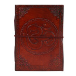 Genuine Leather Handmade Paper Diary Notebook Journal Size 5x7  Diary Planner Writing Notepad Pocket-OM
