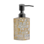 Mother of Pearl Bathroom Counter Top Accessory Soap Dispenser-Triangle