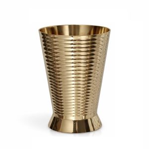 HANDTECHINDIA Pure Brass Glass Tumbler 300ml with Beautiful Design, for Drinking Serving Water, Yoga & Ayurveda Drinkware Daily Use.