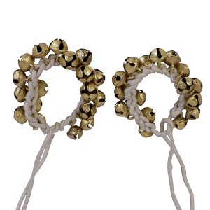 Kathak Dancing Ghungroo Bells Anklet Musical Instrument Anklet Bracelet Belly Dance Vintage Style Feet Jewelry Ghungroo Brass Bells from India (36 Bells)