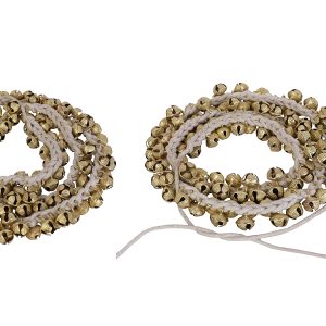 Wonderlist Handicrafts Indian Classical Kathak Ghungroo Pair 16 No. Big Bells Tied with Cotton Cord For Anklet Musical Instrument From India Dance Accessories (75 * 75)